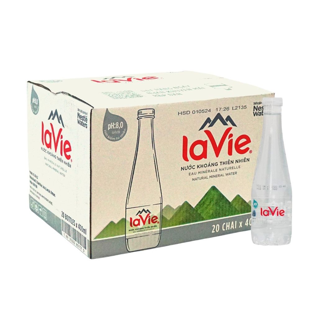 Nước khoáng thiên nhiên La Vie Premium 400ml