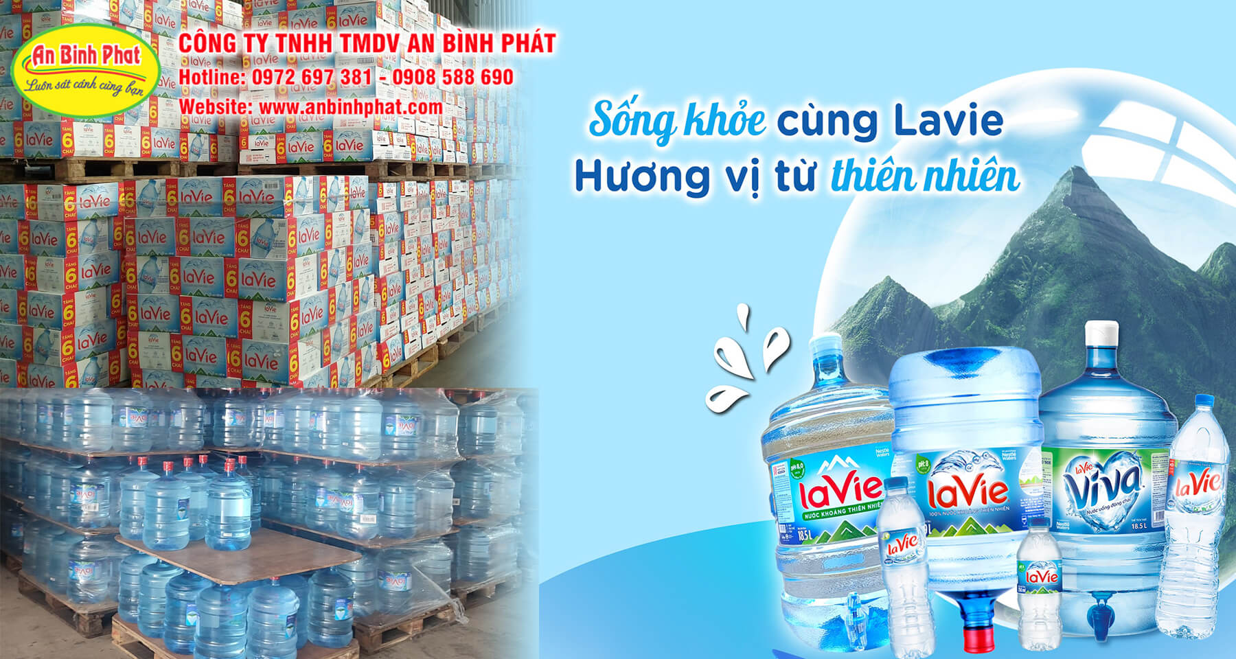 Nước khoáng LaVie - một trong những thương hiệu nước khoáng được ưa chuộng tại TPHCM