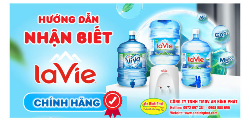 Cách phân biệt bình nước LaVie thật và giả